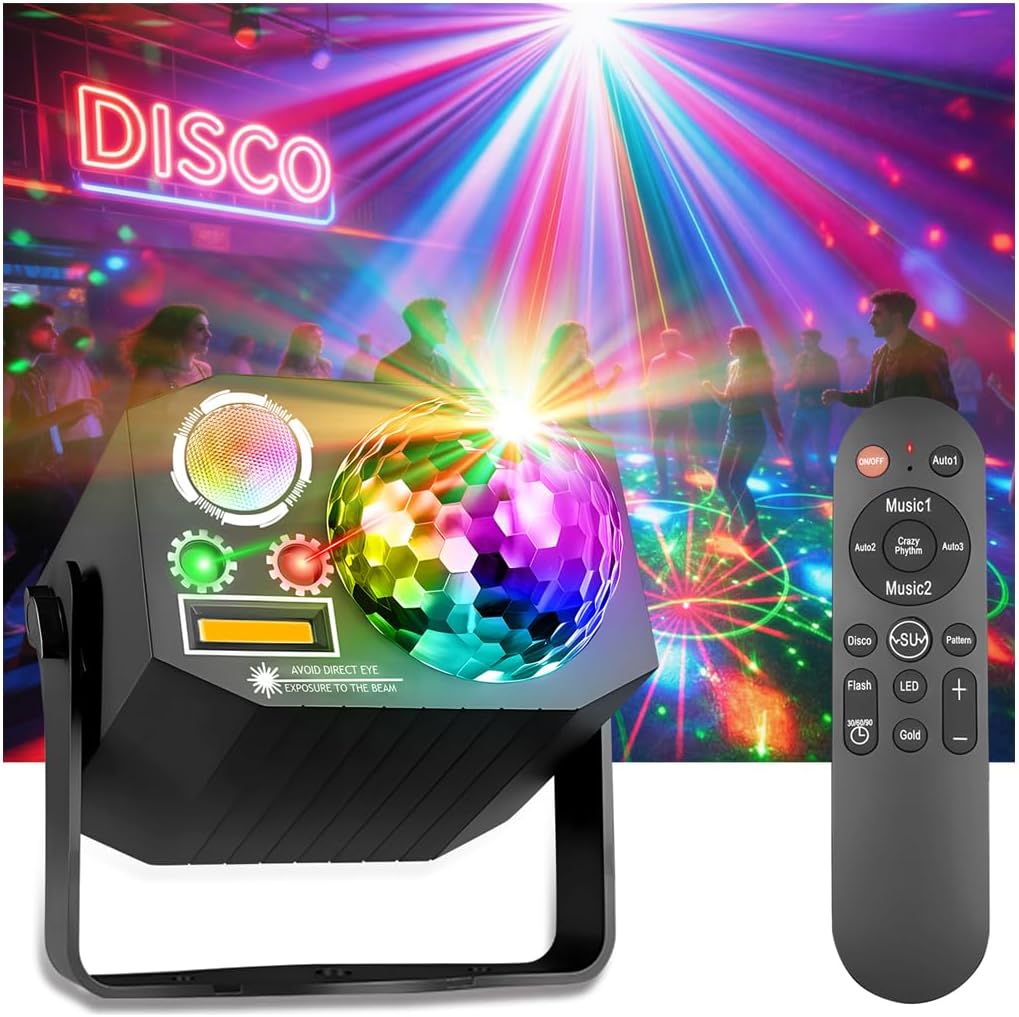 Audio Music Dj - Światła dyskotekowe DJ z kulką disco,