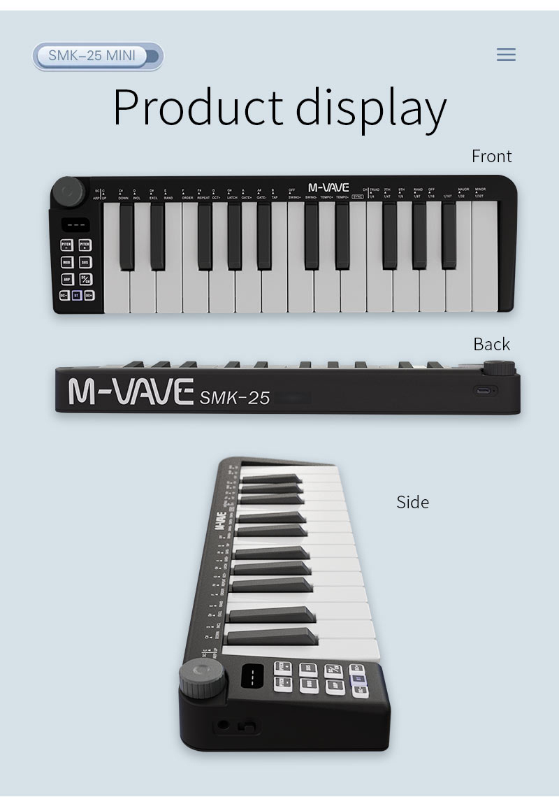 M-VAVE-Mini Teclado MIDI Recar – Midi Controller Pad recenzja i cena