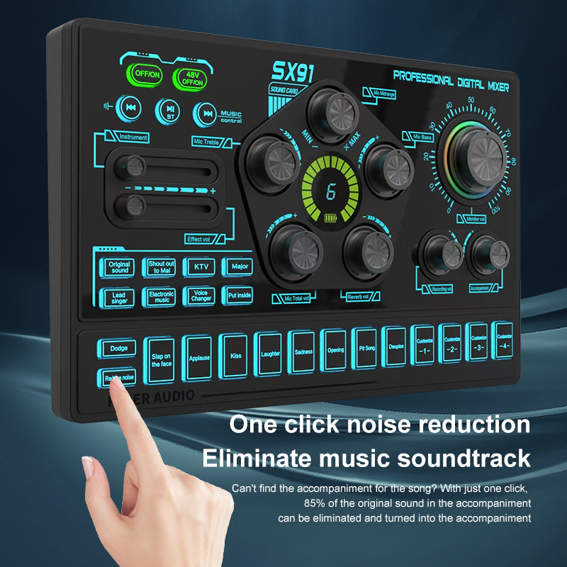 Mikser audio SX91 48 V z zmien – Audio Music Dj recenzja i cena